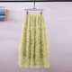 thumbnail image 1 of TaTaai Women Casual Solid Tulle Elastic Waist Layered Cake Skirt Knee Length Street Style Party Wear Lightweight Breathable Non-See-Through Stylish Skirt Gift, 1 of 5