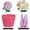 Pink, variant on Clearance Sale!Kids Bicycle Basket Streamers Set,Girl’s Bicycle Basket Streamers Decorations Set,Wicker Basket with Streamers,30PC Stickers,2PC Colored Tassels,1PC Bike Bell for Kids