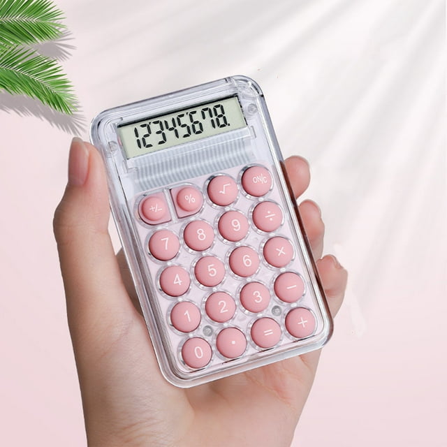 Oefntac jusqu'à 40 % de Réduction Calculatrice Standard 8 Chiffres avec Grand Écran et Boutons Ronds Calculatrice Portable pour Bureau Maison École