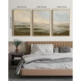 thumbnail image 4 of Drsoum Landscape 24x36in3pcs Brown Framed Canvas Wall Art Vintage Dusk in The Forest Classic Paints Farmhouse Decor, 4 of 7