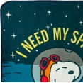 thumbnail image 4 of Silver Buffalo Peanuts Snoopy I Need My Space Astonaut Outer Space Moon 45" x 60" Fleece Throw, Soft and Cozy Blanket, 180 GSM, 4 of 6