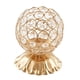 thumbnail image 4 of Candelabro de cristal esférico, candelabro para mesa de comedor o de centro de mesa dorado, 4 of 9