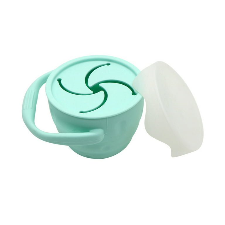 Collapsible Silicone Snack Cup With Lid, Toddler Snack Cup