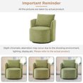 thumbnail image 6 of 29.9" Swivel Barrel Chair, 360° Upholstered Swivel Chair with Curved Design for Living Room, Bedroom, Office and Hotel, Green, 6 of 9