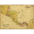 thumbnail image 2 of Vintage Maps 14x11 Black Modern Framed Museum Art Print Titled - Panama Costa Rica Hondouras Guatamala Salvador British Honduras 1904, 2 of 4