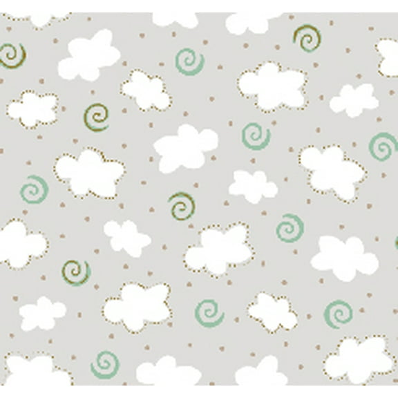 Cute & Cuddly - Blue - Clouds - Qt Fabrics - 29002-K -