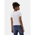thumbnail image 3 of No Boundaries Camiseta sin Costuras con Cuello en V y Manga Corta, Mujer, 3 of 6