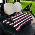 thumbnail image 2 of Golf Cart Seat Covers for 2 Seater, Red Navy Blue Striped Soft Microfiber Cart Seat Towel Blanket, Contemporary Minimalist Absorbent Breathable Non Slip Bench Seats Protector for Golf Course 51"x31", 2 of 9