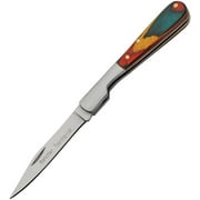 SZCO 212071-RA Farmer Stainless Blade Rainbow Wood Handle Toothpick Knife