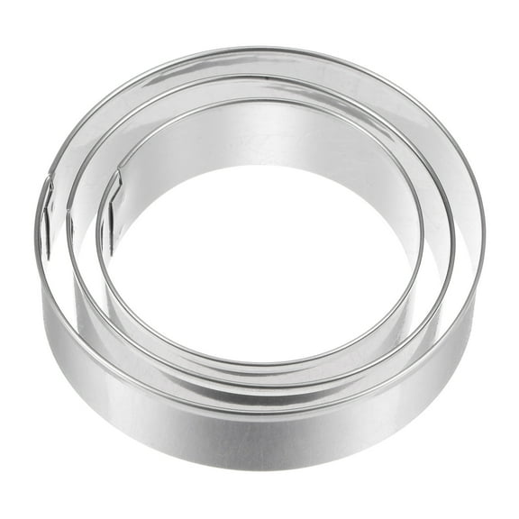 Uxcell Cookie Cutters, Round Shaped Stainless Steel Biscuit Cookie Cutter 3 Pack