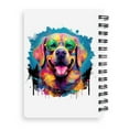 thumbnail image 2 of Hippie Labrador Retriever Portrait oil painting Watercolor Tie-dye Vintage Spiral Bound Journal Lab Dog Lover Gifts 5x7in Spiral Notebook - 00015, 2 of 5