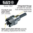 thumbnail image 2 of Cortador de agujeros Klein Tools 31856 de carburo pesado de 28 mm, 2 of 8