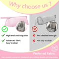 thumbnail image 4 of Hair Dryer Travel Case Waterproof PU Leather Bag with Compartment Pink Styling Tool Organizer, 4 of 4