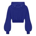 thumbnail image 4 of Admvng Sweatshirts for Women Ear Hoodie Pullover Long Sleeve Hooded Sweatshirt Cute Dark Gothic Style Blouse S-5XL, 4 of 5