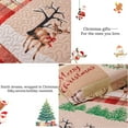 thumbnail image 4 of Jessy Home Christmas Quilt Set Twin Size Rustic Holiday Bedding Set Elf Moose Tree Cabin Lodge Quilt Lightweight Soft Microfiber Xmas Bedspread Coverlet Christmas Gift with 2 Pillowcases, 4 of 10