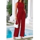 thumbnail image 3 of Conjunto de Ropa Casual para Mujer PRETTYGARDEN Top Corto y Pantalones Anchos Rojo S, 3 of 8