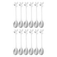 thumbnail image 2 of 12 Pcs Stainless Steel Tree Leaf Spoon Coffee Spoon Fruit Spoon Tea Spoon Set, 2 of 12