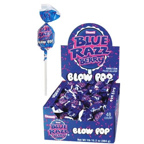 Charms Blow Pops Blue Razzberry 0.63oz 48 Count