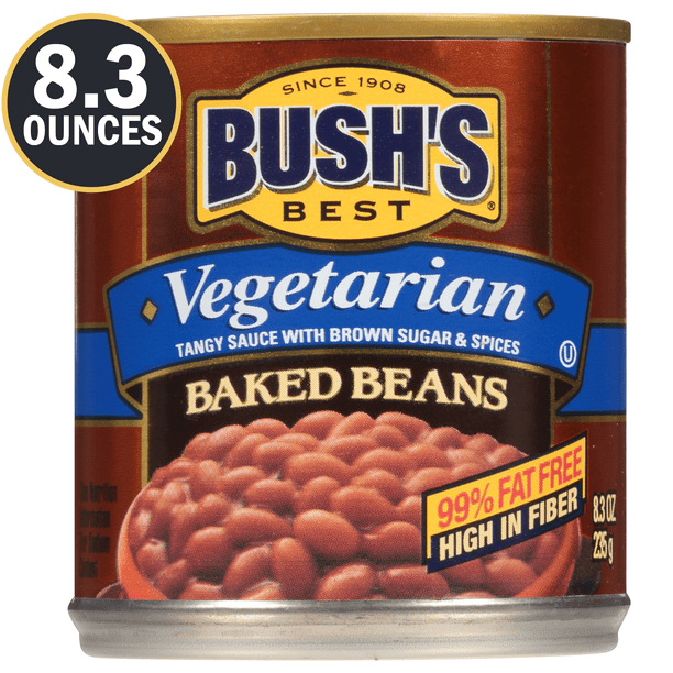 BUSH'S Vegetarian Baked Beans, 8.3 oz Canned Beans