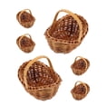 thumbnail image 3 of 6pcs Mini Rattan Picnic Baskets with Handles for Baby Shower Favors, Birthday Party , Garden Decor and Home Decoration, 3 of 6