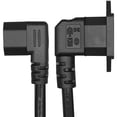 90 Degree Right Angled IEC 320 C13 Female to C14 Male Power Supply ...