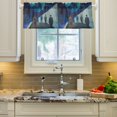 thumbnail image 2 of Yayeee Kitchen Valance Rod Pocket 54" x 18" Living Room Window Curtain, Blue Planet, 2 of 6