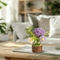 thumbnail image 2 of Xoiie Handmade Crochet Flowers Pot, Wooden Flower Bouquet, Crochet Rose Bouquet Knitted Creative Potted Plant Cute Home Desktop Decorations and Gifts for Friends, Lovers, Classmates, 2 of 6