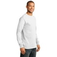 thumbnail image 4 of Port & Company Tall Long Sleeve Essential Tee-LT (White), 4 of 6