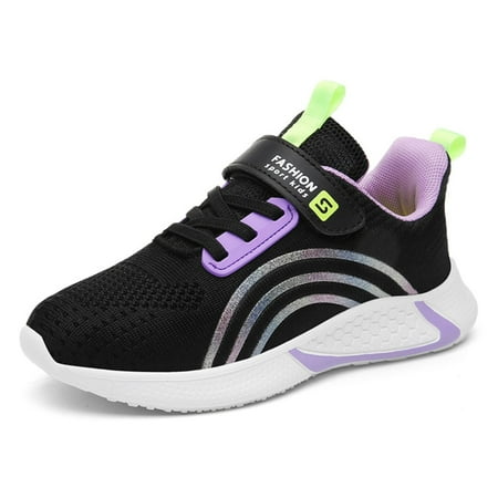 

MIASHUI Boys Girls Sneakers Comfortable Running Walking Mesh Casual Shoes for Toddler Purple 5.5-6 Years