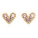 thumbnail image 4 of Elegantes aretes con forma de corazón rojo para mujer, temperamento lujoso, oro de 18 k, blanco | Código de modelo 4283 Blanco, 4 of 5