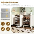 thumbnail image 6 of Harper & Bright Designs Entryway Shoe Cabinet with Door, Sideboard Buffet Cabinet with Fluted Doors, 4 Door Storage Cabinet with Adjustable Shelves for Living Room, White, 6 of 14