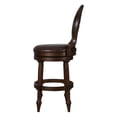 thumbnail image 3 of Upholstered 31in. Bar Stool with Back and Swivel- Distressed Walnut, 3 of 8