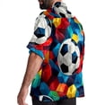 thumbnail image 3 of Football Men's Casual Hawaiian Shirts, Printed Button Down Short Sleeve Summer Beach Tops with Spread Collar - Unisex, 3 of 6