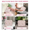 thumbnail image 6 of Quilted Makeup Bag Rose Red Floral Makeup Bags Cute Makeup Bags Cosmetic Bags for Women Girls, 6 of 7