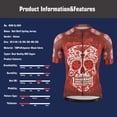 thumbnail image 5 of Camiseta de ciclismo KEMALOCE, exclusiva camiseta de equipo profesional juvenil con calavera roja, ropa deportiva retro novedosa, camisetas de ciclismo importadas de China para hombres, 5 of 5