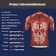 thumbnail image 5 of Camiseta de ciclismo KEMALOCE, exclusiva camiseta de equipo profesional juvenil con calavera roja, ropa deportiva retro novedosa, camisetas de ciclismo importadas de China para hombres, 5 of 5