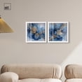 thumbnail image 3 of Sapphire Dust Radiance Diptych Pair Shadowbox Print Coastal Abstract Art Set by Art Remedy, White Frame, 12 x 12, 3 of 6