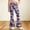 Purple, variant on Spazoro Girls Flare Pants with Pockets, Camo Print High Rise Button Zip Loose Fit Lightweight Bell Bottom Trousers for Street Daily Wear Camouflage Size 9-10