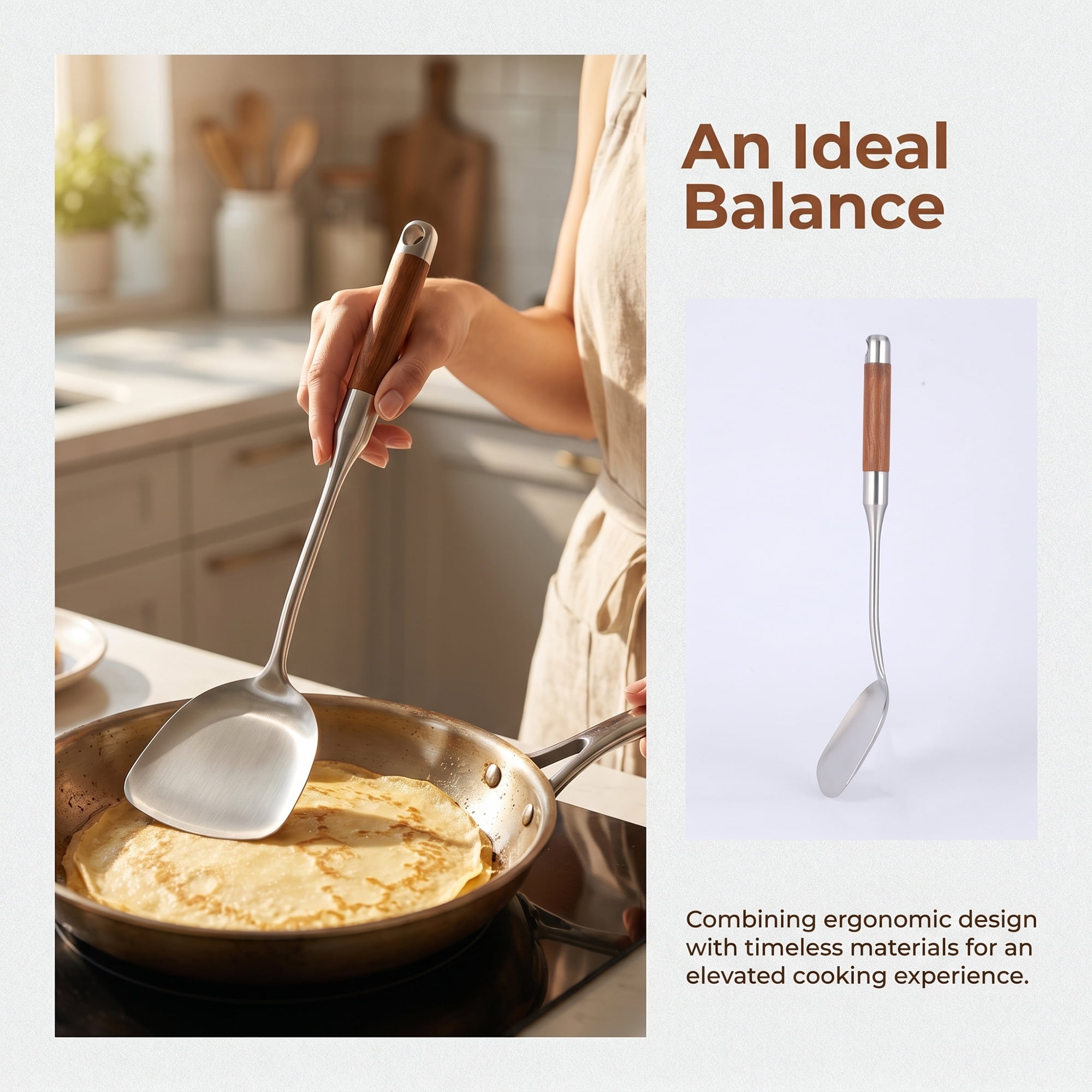 Unique Bargains Heat-Resistant Spatula Ideal for Frying Silver-316 15x3.8 inch