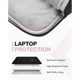 thumbnail image 6 of BAGSMART 13-14" Laptop Sleeve Bag Compatible with MacBook Air Pro, Dell, HP, Puffy Padded Protective Slim Laptop Case with Accessories Bag, Black, 6 of 10