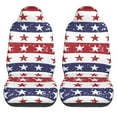 thumbnail image 2 of ZNDUO Red White Stars Usa Flag Patriotic Pattern Car Seat Covers, Breathable Polyester Universal Seat Covers for Cars, 2PCS Car Seat Covers Front Seats Only, 2 of 8