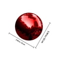 thumbnail image 2 of HONMEET Boule d'Observation Durable en Acier Inoxydable 2 Ensembles Décor de Jardin Rouge Foncé avec Reflet pour Décoration Extérieure, 2 of 8