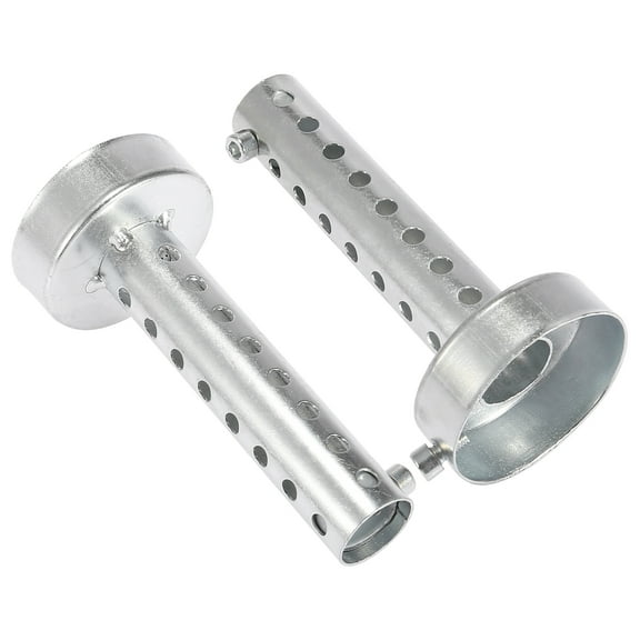 2pcs 60mm Universal Motorbike Exhaust Silencer Exhaust Insert Muffler Pipe Silver Tone