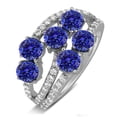thumbnail image 3 of Unique 2 Carat blue Sapphire and Diamond Ring for Women, 3 of 4