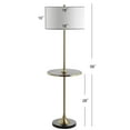 thumbnail image 4 of JONATHAN Y Luce 59" Metal/Wood LED Floor Lamp with Table, Black/Brass, 4 of 8
