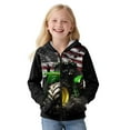 thumbnail image 4 of Chririnla Tractor American Flag Fuzzy Hooded Sweatshirt for Boys and Girls - Lightweight Comfy Casual Pullover with Pockets for Fall and Winter Outdoor Wear, 4 of 7