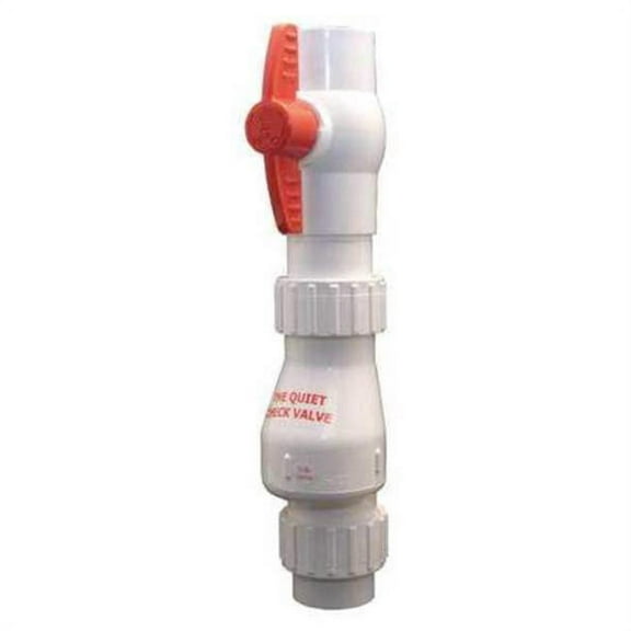 Zoeller 30-0046 1.5 in. PVC BV Quiet Check Valve, White