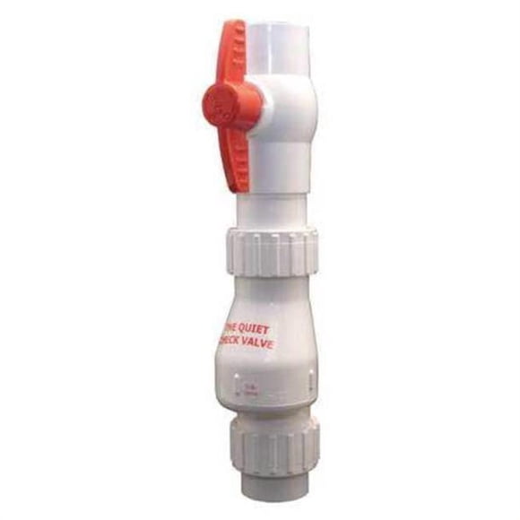 Zoeller 30-0046 1.5 in. PVC BV Quiet Check Valve, White