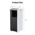 thumbnail image 5 of 8,000 BTU Portable Air Conditioner, Cools Up to 350 Sq. Ft., with Dehumidifier & Fan Mode, Smart Control, Easy- to-Use Remote Control & Window Installation Kit Included, White, 5 of 9
