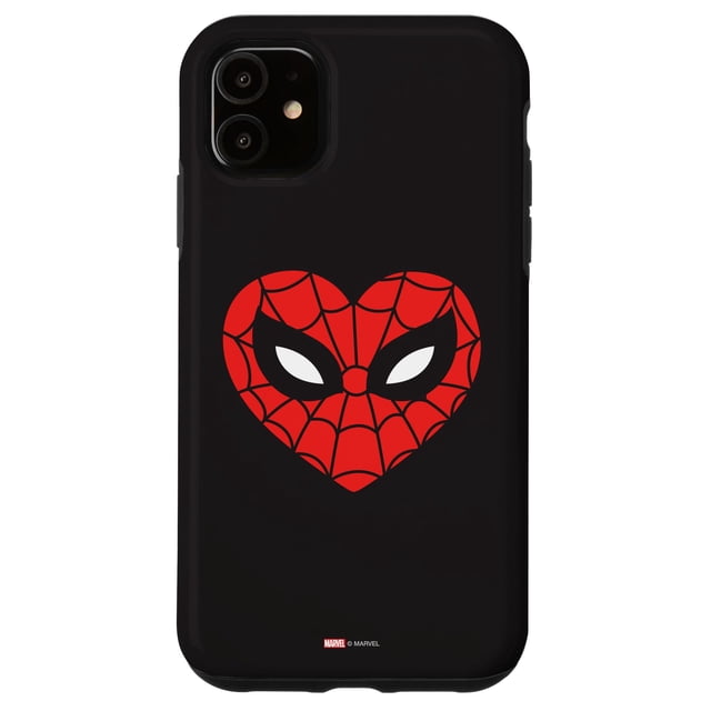 Funda para iPhone 11 con diseño de corazón de Spider-Man de Marvel